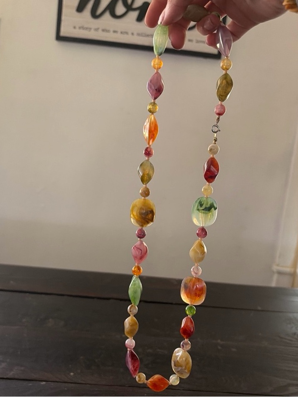 Multicolor Glass Bead Necklace - Women Jewelry